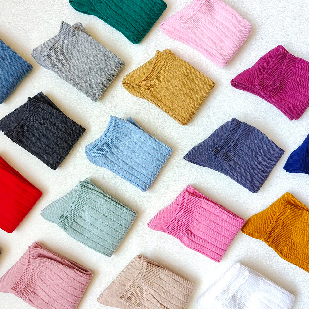 New Fashion Boys Girls Knee High Socks Cotton Breathable Stripe Kids Casual Sock Children School Uniform Socks Baby Socken Long