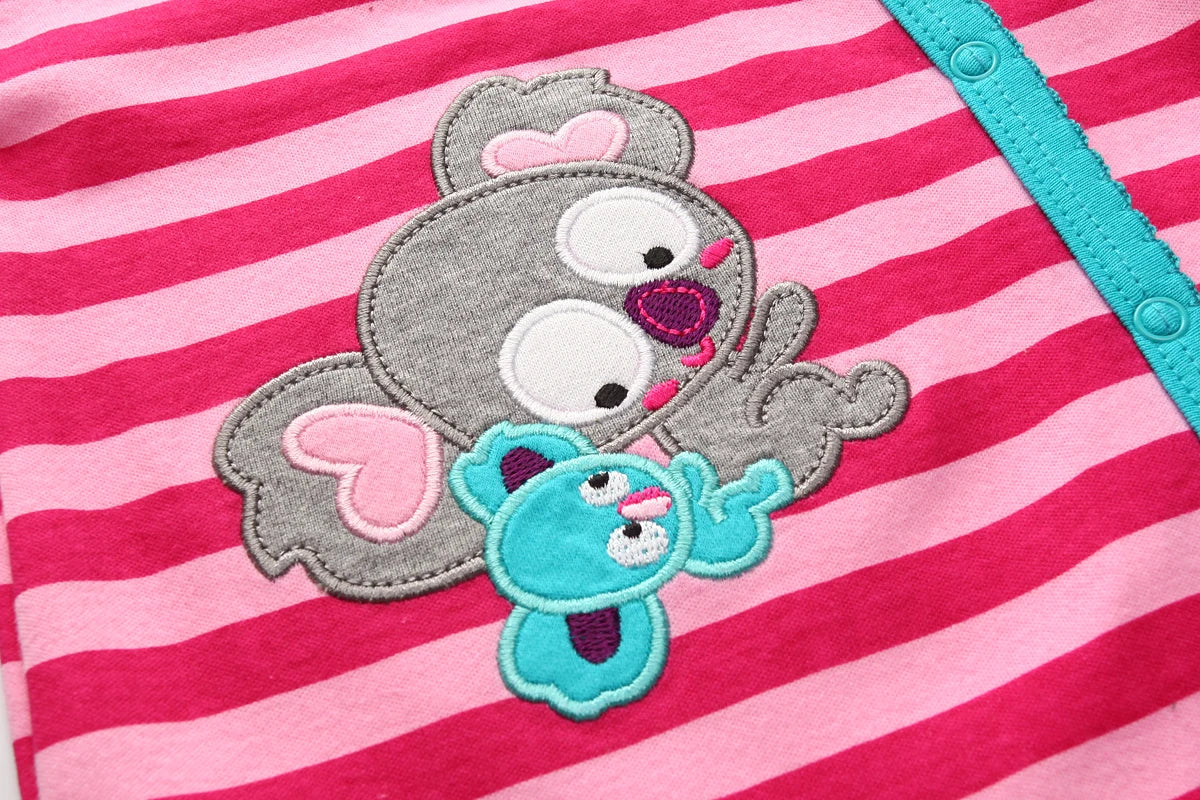 Cartoon Cute 1 Piece Baby Girl Romper 100%Cotton Soft Newborn Onesies Long Sleeves Infant Outfits