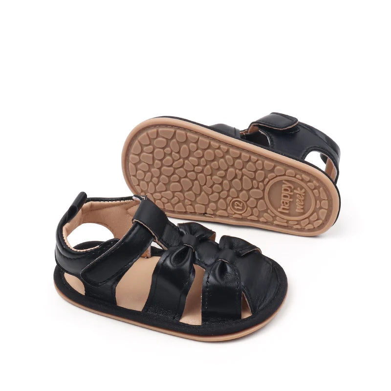 Summer New Style Baby Casual Sandals For Girls Aged 0-2 Years Old Breathable Soft Sole Anti-Slip Learning To Walk Shoes BBW4151