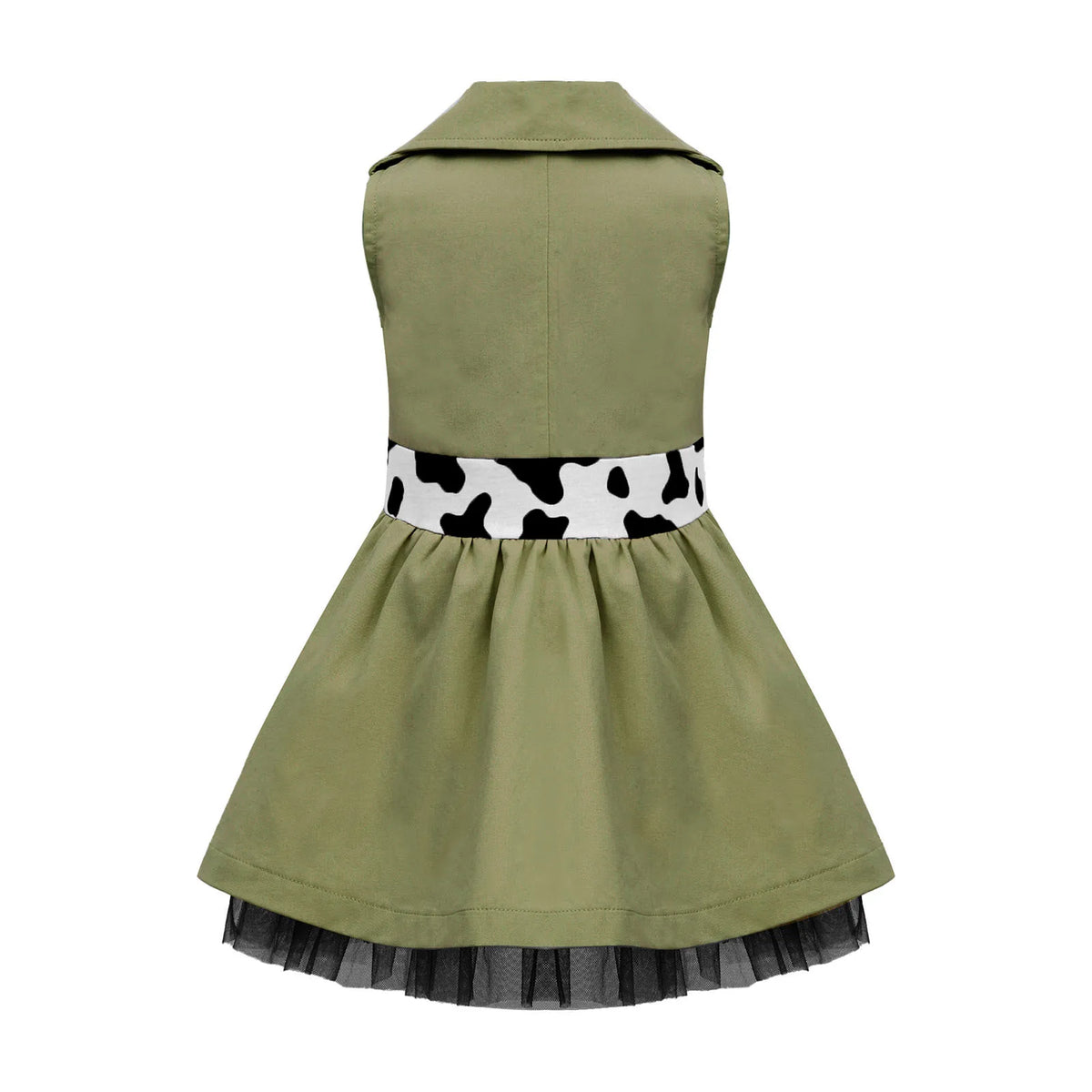 Toddler Baby Girls Zookeeper Suit Sleeveless Cute Animal Embroidery Tulle Dress Birthday Party Cake Smash Zoo Keeper Outfits