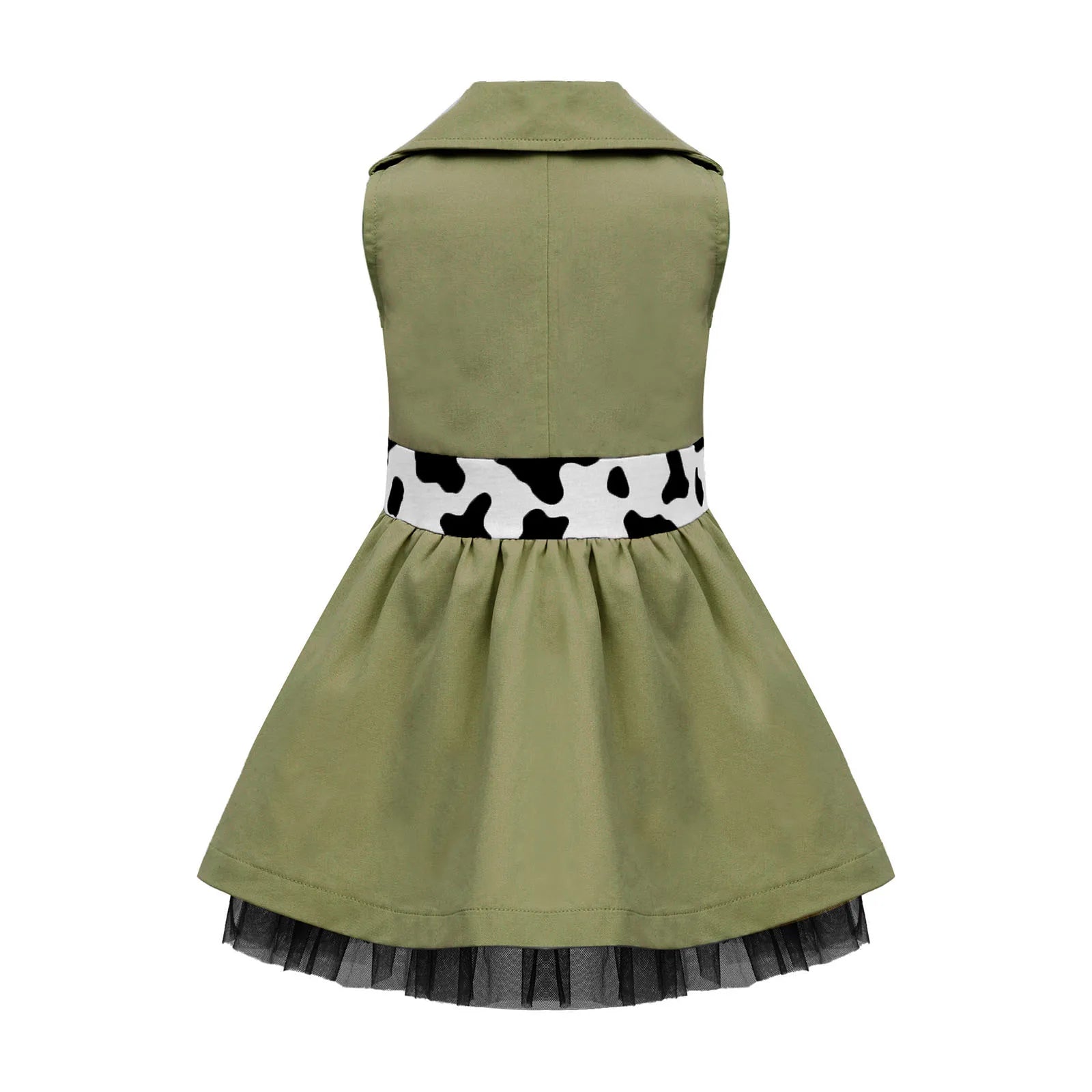 Toddler Baby Girls Zookeeper Suit Sleeveless Cute Animal Embroidery Tulle Dress Birthday Party Cake Smash Zoo Keeper Outfits