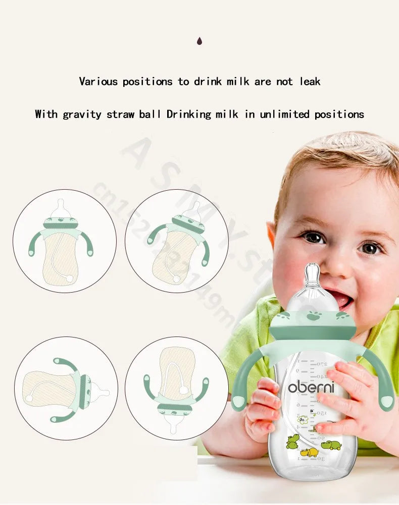 Anti-Colic Baby Bottle/Newborn Baby Bottle/270ML 330ML Large Capacity Wide Neck Bottle/Baby Drinking Cup/Baby Milk Bottle