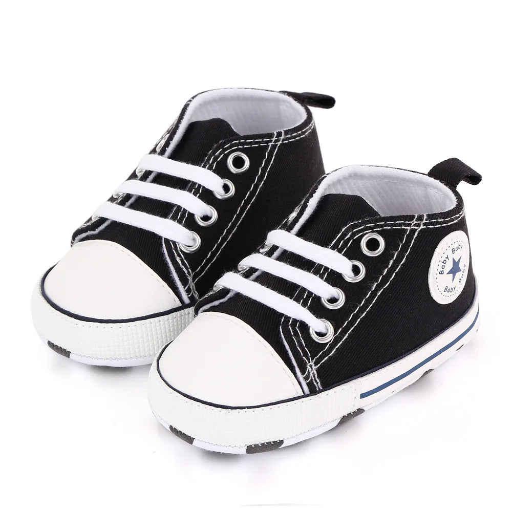 Carter's Baby Shoes First Walker Canvas Sneakers Non Slip Soft Sole For Toddlers