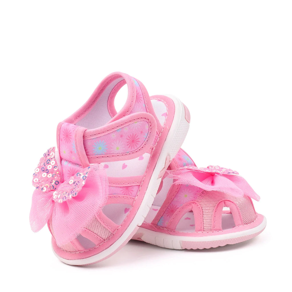 2025 0-2Y Baby Girls Baby Girls First Walking Indoor Outdoor Toddler Shoes With Squeaky Beautiful Design And Soft TPR Sole