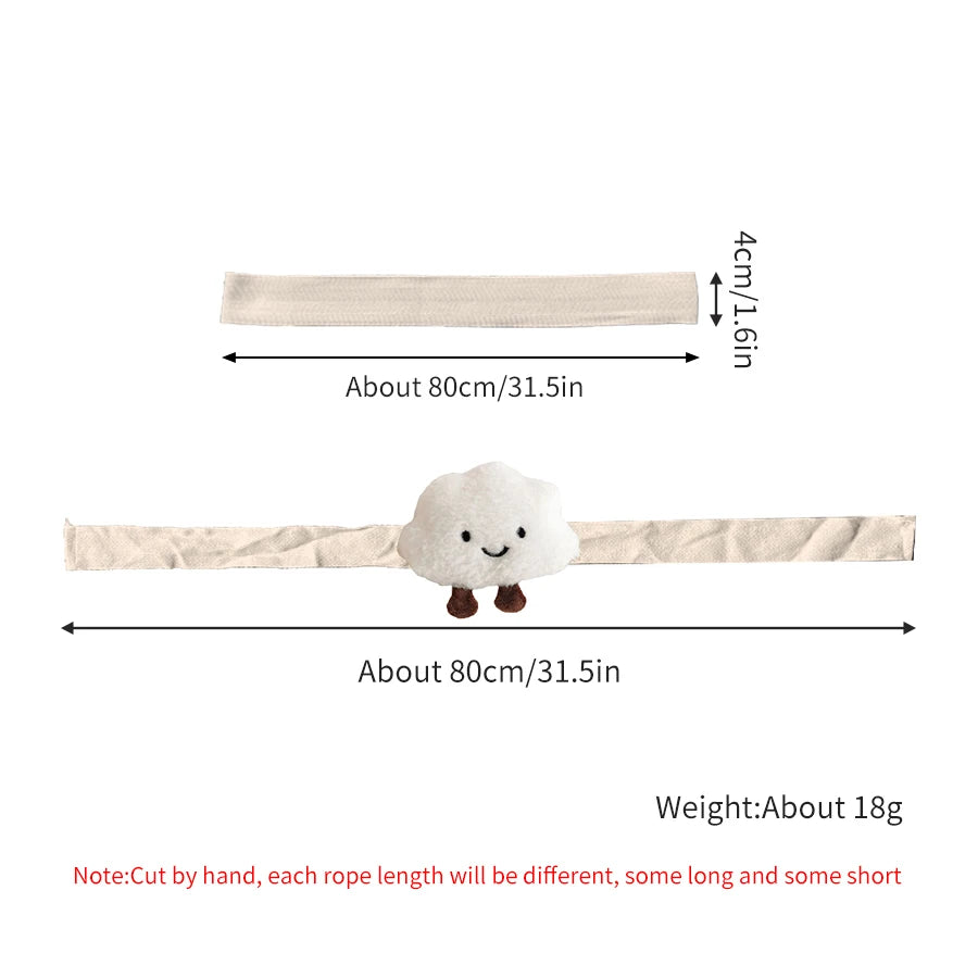 2Pc Korean-Style Ins-Style 3D Cloud Ribbon Curtain Tiebacks Children's Room Decoration Mosquito Net Tie Ropes Binding Ropes