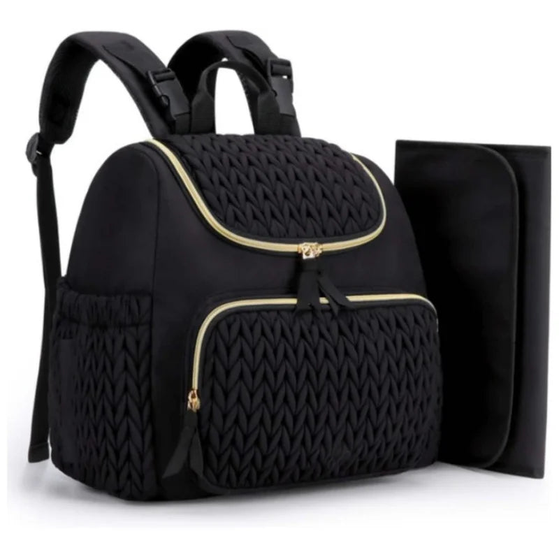 Mommy Diaper Bag Backpack Baby Stroller Organizer Large Capacity Travel Maternity Bag with Insulated Bottle Pockets Changing Pad