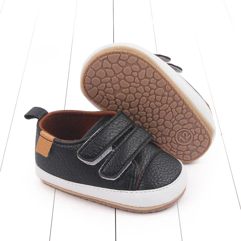 2025 New Fashion Baby Casual Sneaker Spring and Autumn Soft PU and TPR Sole Anti-slip High Quality Hot Selling for 0-18M