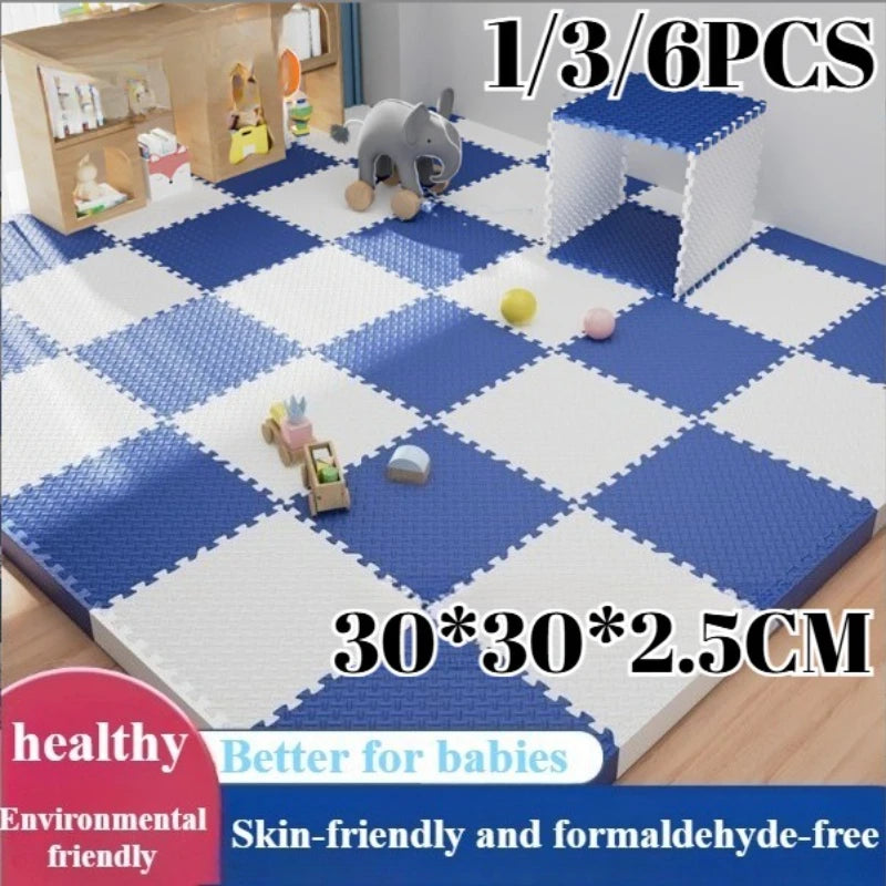 2.5cm Thick Puzzle Mat Children EVA Foam Crawling Board Baby Anti Slip Learning To Walk Carpet Suitable for Living Room Bedroom