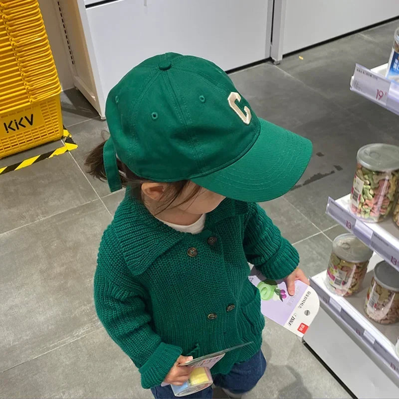 2026  Kids Baseball Cap Korean Children Peaked Hat Cotton Boy Girl Outdoor Sun Visors Solid Color Baby Duck Tongue Caps кепка