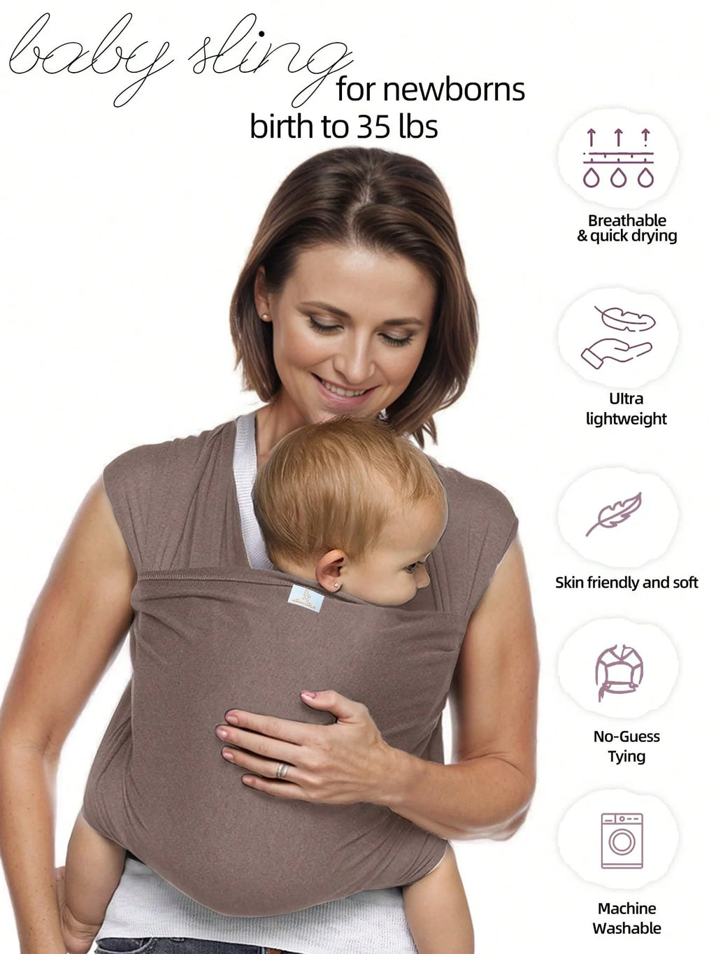 Baby Carrier Newborn 0-24 Months Adjustable Baby Sling Wrap Stretchy Carrier Belt Toddler Multifunctional Portable Warp