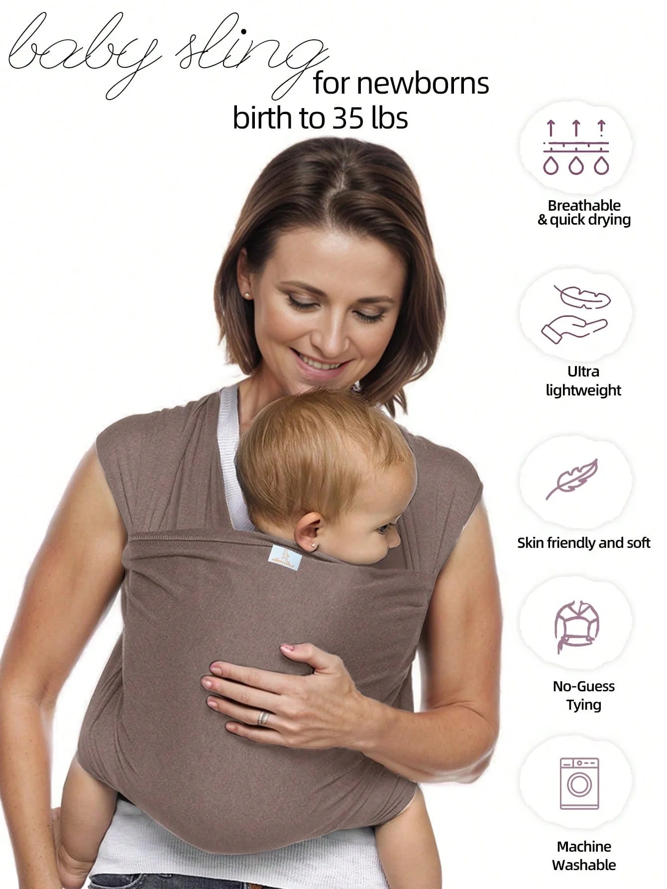 Baby Carrier Newborn 0-24 Months Adjustable Baby Sling Wrap Stretchy Carrier Belt Toddler Multifunctional Portable Warp