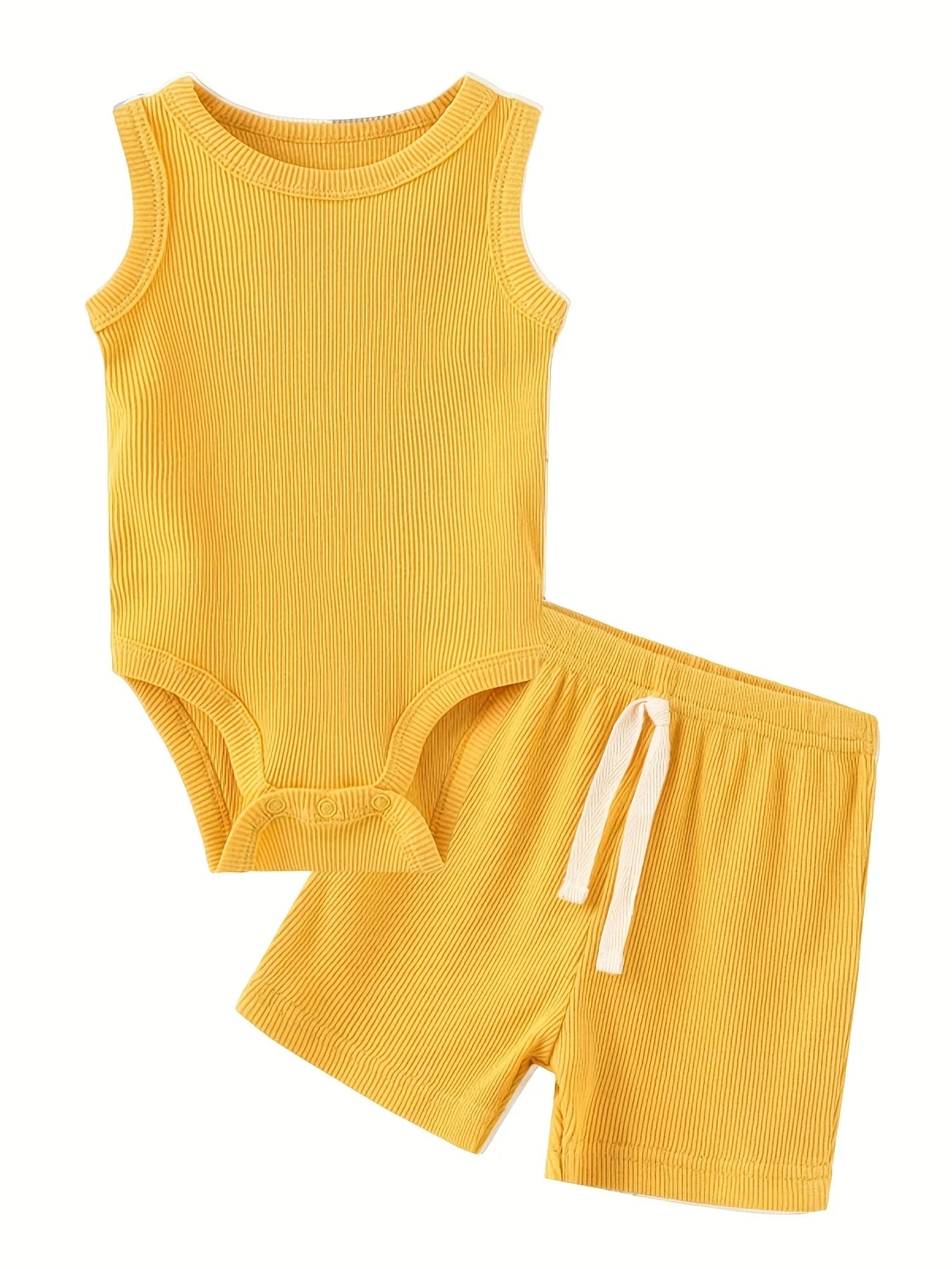 Kiddiezoom Summer Fashion Cartoon Sleeveless Baby Boy Girl Bodysuits+Pants Soft Baby Boy Girl Clothes