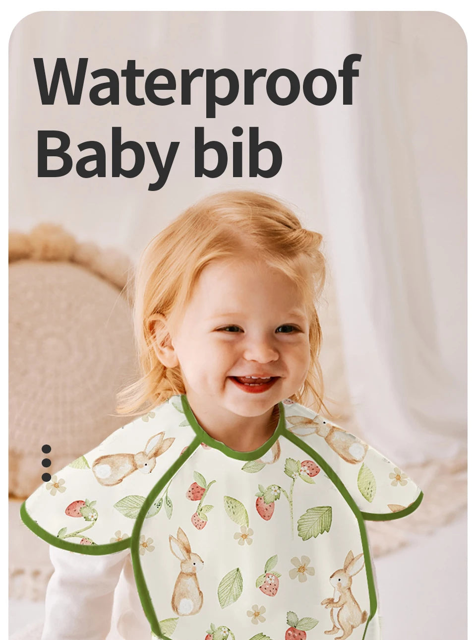 Elinfant New Fashion Pattern Waterproof Pocket Lunch Feeding Bibs Reusable Baby Bibs Cute Children Baby Apron Kids Burp Cloths