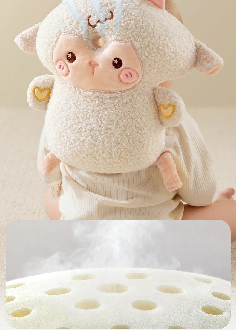 AIBEDILA Triple-sided Fall Baby Head Protector Pillow Cute Animals Anti-Fall Pillow for Crawling Walking Toddler Back Safety Pad