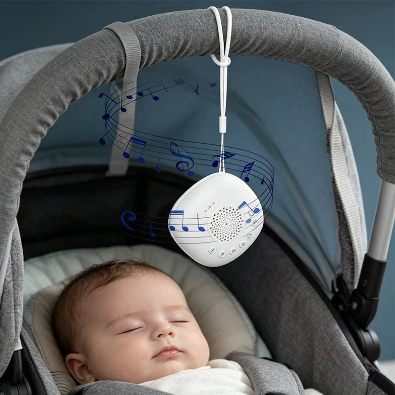 2-in-1 White Noise Sound Machine USB Portable Baby Sleep Machine 20 Soothing Sound LED Night Light Built-in Rechargeable Battery