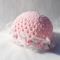 Solid Color Trendy Baby Hat Handmade Lace Turban Baby Hat Girl's Knitted Hat Newborn Hat Wholesale