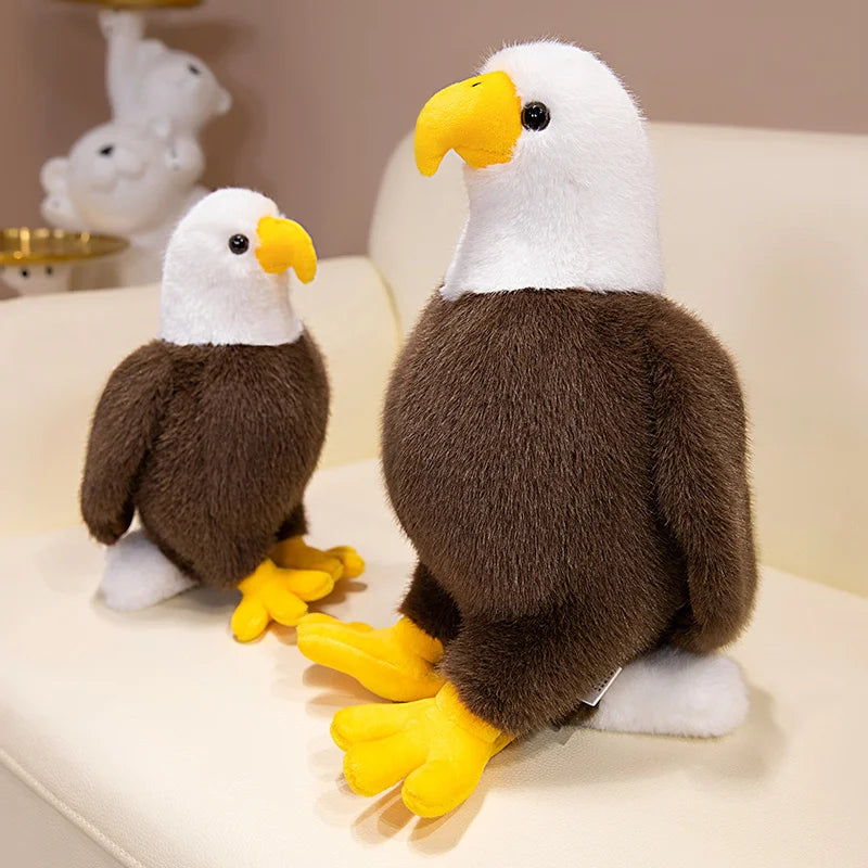 Hot Lifelike American Eagle Owl Plush Toy Soft Stuffed Animal RealLife Bird Doll Home Decor Kids Children Boys Birthday Gift