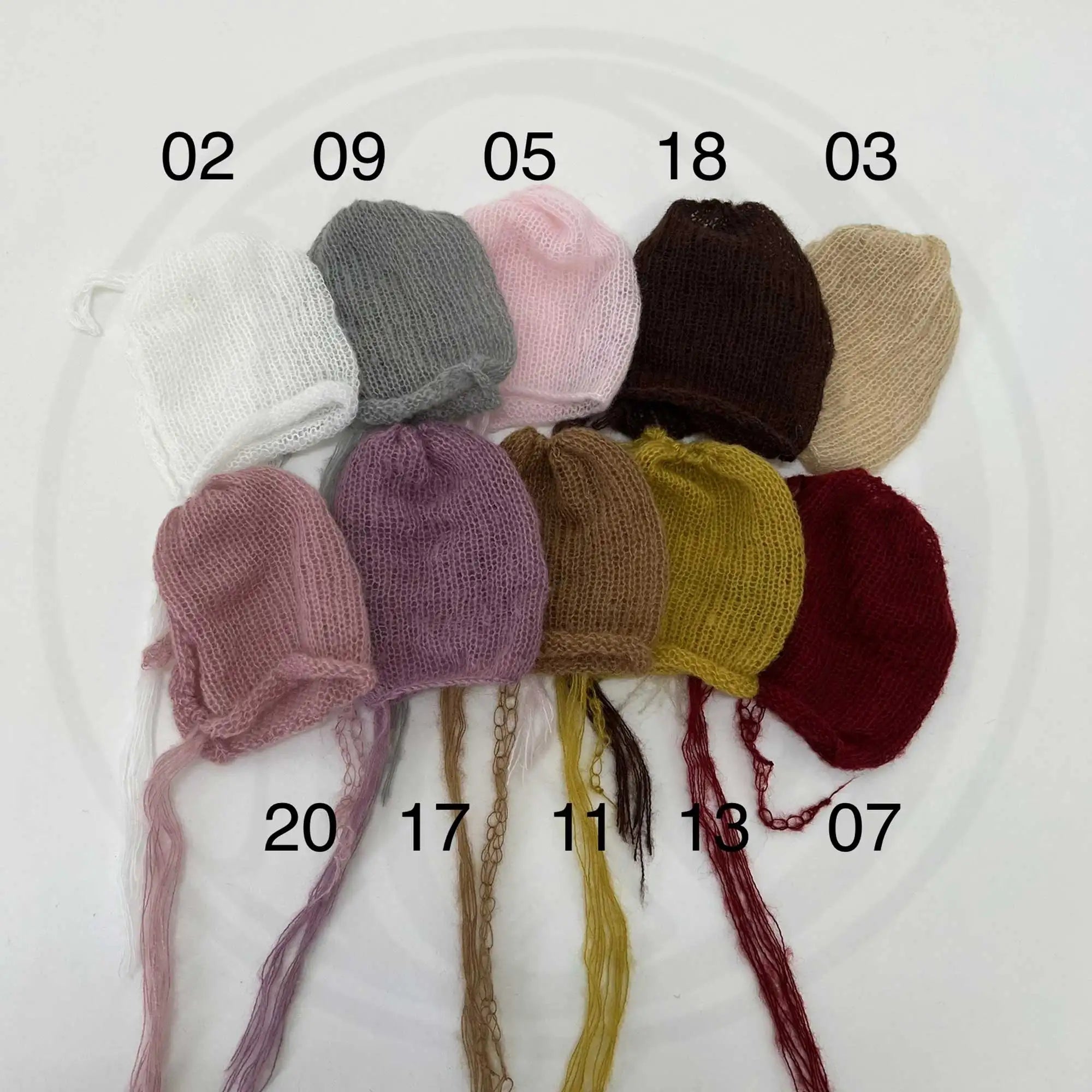 Don&Judy Baby Photography Prop Newborn Hat Soft Boy Girl Infant Handmade Mohair Bonnet Headwear Photo Shoot Studio Accessories