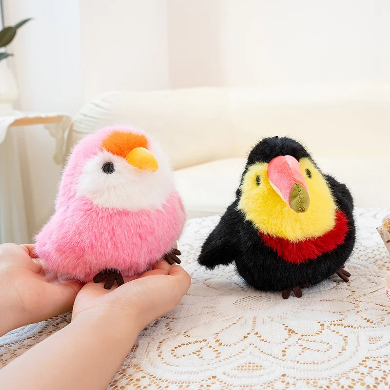 Kawaii Bird Plush Doll Pendant Lifelike Designs Parrot Sparrow Penguin Mallard Duck Kiwi Soft Toy for Boys & Girls Birthday Gift
