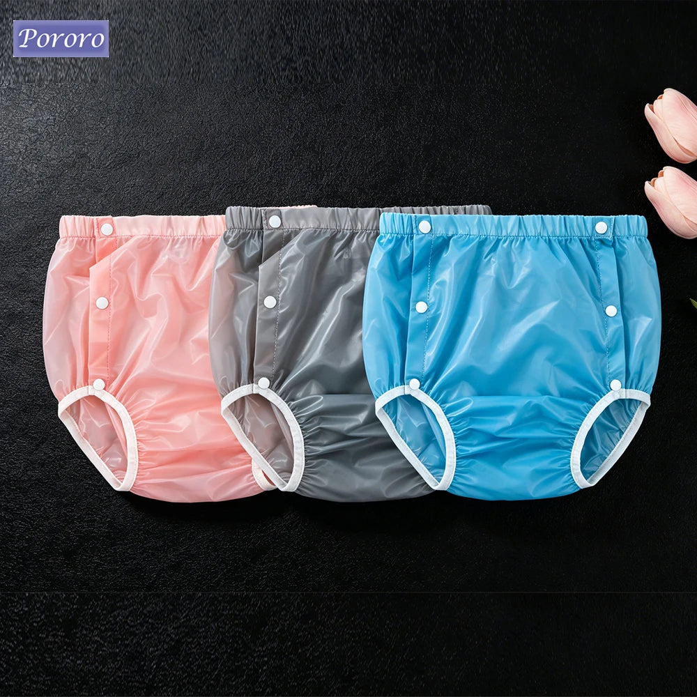 4pcs Washable Reusable Cloth Diapers Comfortable Soft Noiseless Leak-Proof Incontinence Brief Covers for Day And Night Use