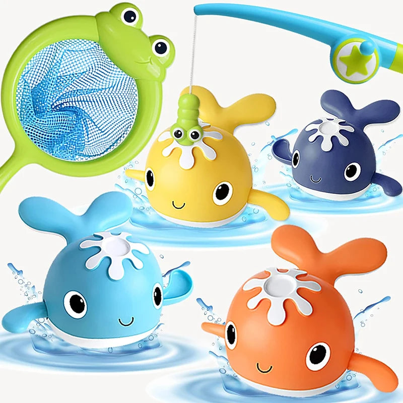 Children Bath Paddle Toys Magnet Fishing Toys Kids Swimming Pool Fishing Fun Game Toys Parent-child Interactive Water Toys Gift