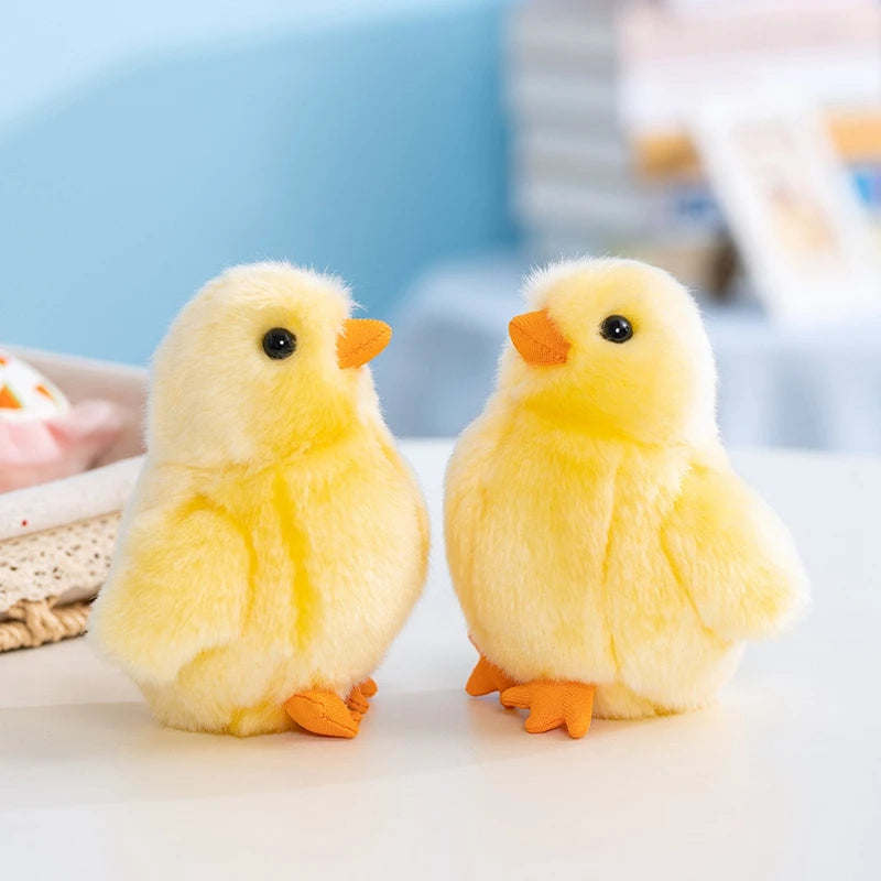Hot Realistic Doll Yellow Plush Toy Artificial Animal 13cm Collection Toy Simulation Chick Doll Animal Stuffed Kid Birthday Gift