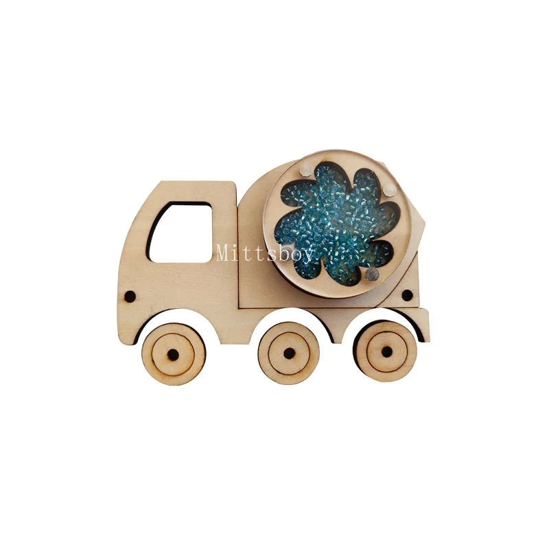 Montessori Busy Board Model 2024 Wooden Educational Toy For Children Helicopter Digits Sequin Accessories