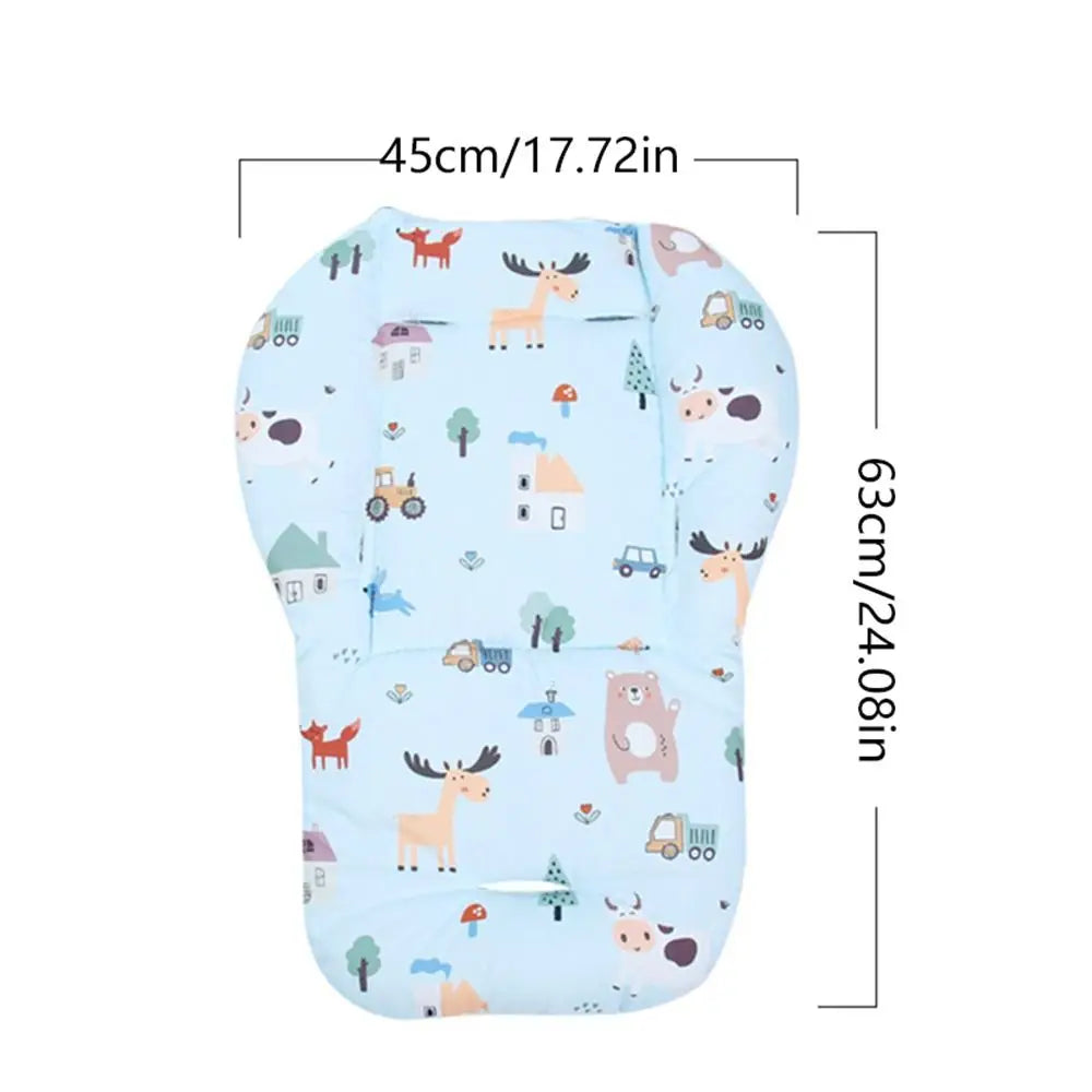 Cartoon Pattern Baby Stroller Cushion Stroller Accessories Baby Seat Cushion Pushchair Car Mat Car Seat Seat Liner