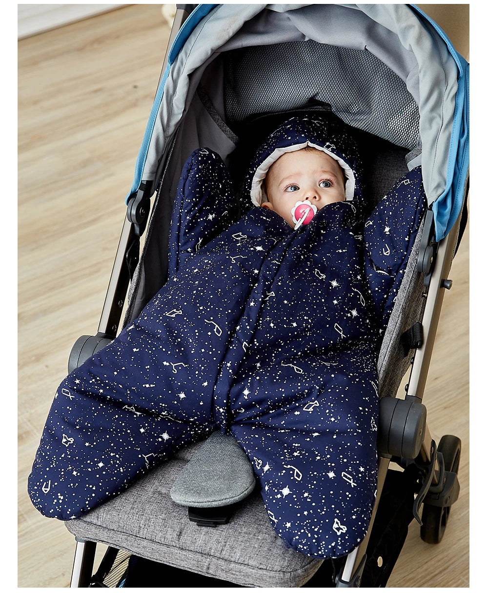 INSULAR Baby Starfish Sleeping Bags Infant Warm Sleep Sacks Kids Cotton Swaddle Blanket Separated Sleeves Legs Winter 0-8 Months