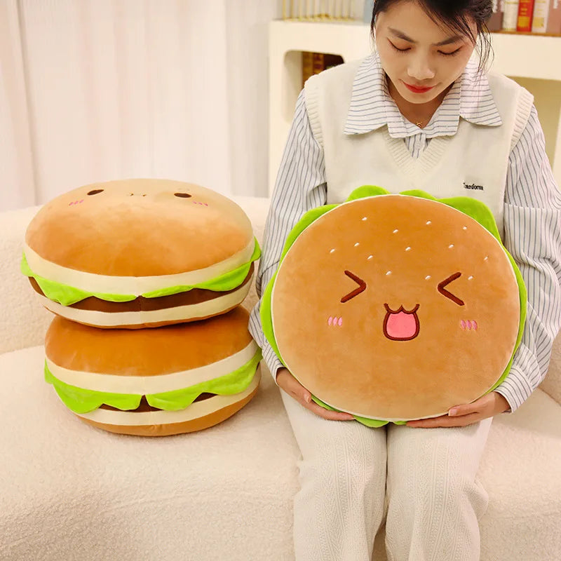 French Fries Hamburger Plush Toy Cute Pizza Foodie Snack Throw Kawaii Christmas Gift Pillow Kids Stuffed Toys Room Decoration
