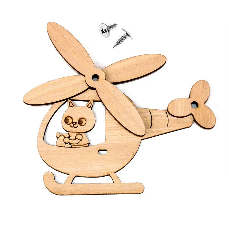 New Busy Board Accessories Montessori Wooden Toy Carriage Castle Slide Robot Educational Toy Early Education Training Toy Gifts
