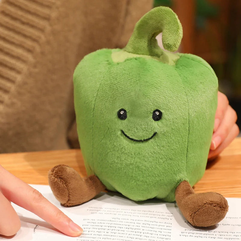 New Creative Cartoon Colored Pepper Plush Toys Stuffed Cozy Smile Vegetables Doll Cute Office Desktop Companion Delicate Gift