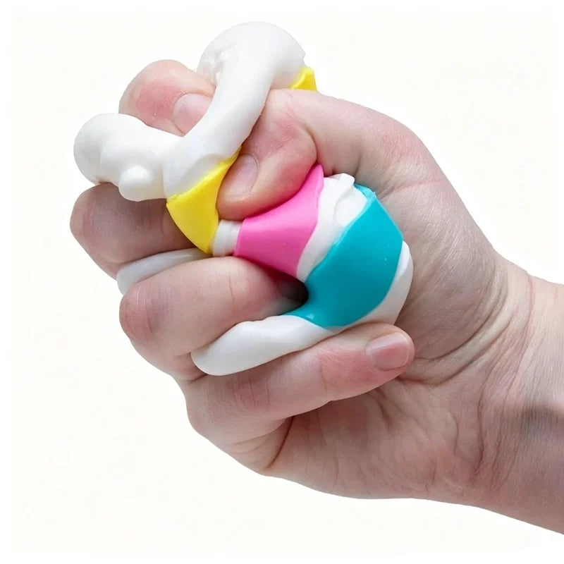 Schylling Needoh Peace O' Cake Squishy Non-toxic TPR Stretch Fidget Toy Stress Relief Relax Holiday Present Sensory Squeeze Toy