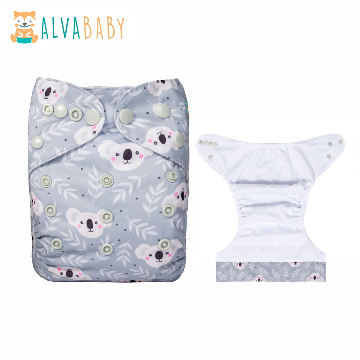 ALVABABY AWJ Inner Summer Cloth Diaper For Baby MoistureWicking Reusable Diaper Shell With Tummy Panel
