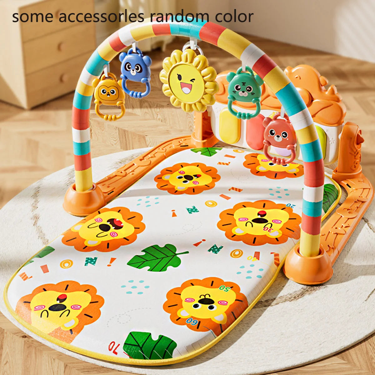 Baby Fitness Stand Music Play Gym Educational Activity Toys for Newborns 0 to 36 Months