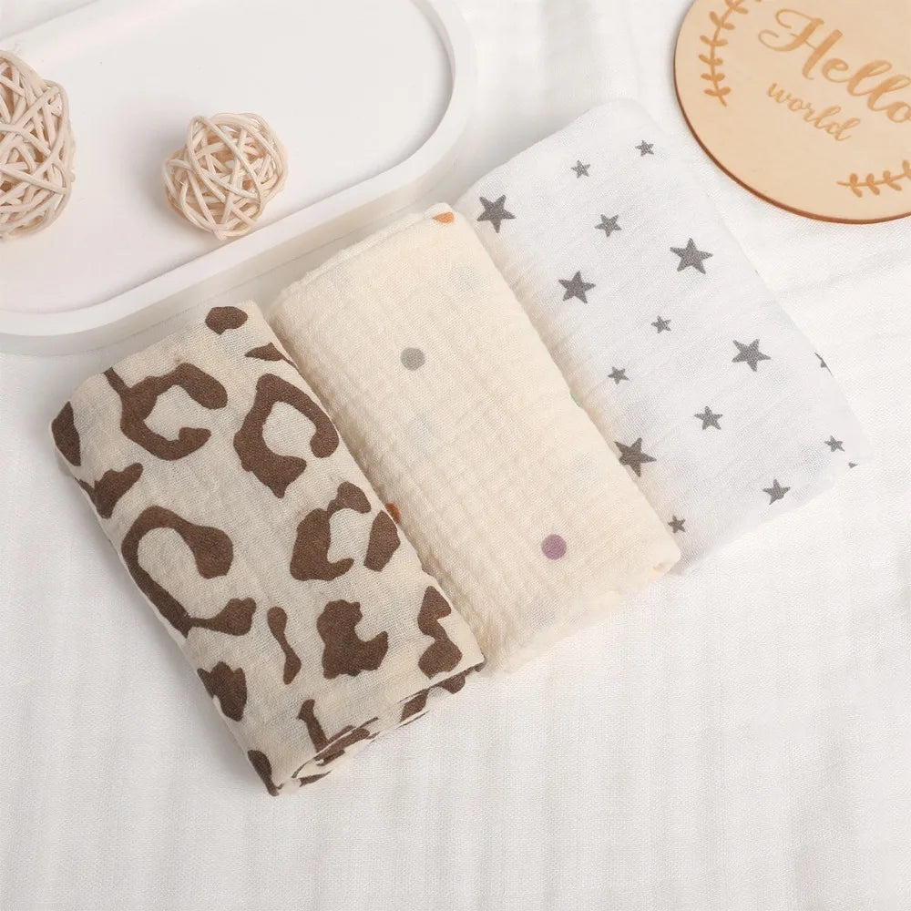 4-Layer Pure Cotton Baby Washcloths 22x23 cm Absorbent Gauze Square For Bath And Face