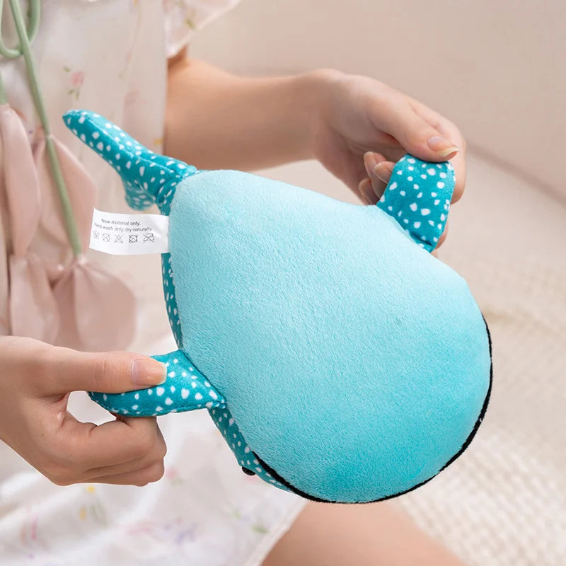 25cm Soft Whale Plush Toys Blue Whale Shark Stuffed Fish Dolls Cute Ocean Animal Plushies Children's Room Decor Xmas Gift