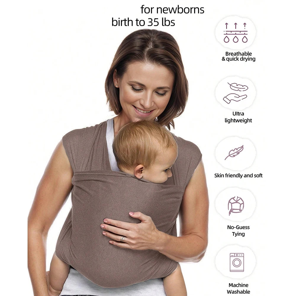 Baby Carrier Newborn 0-24 Months Adjustable Baby Sling Wrap Stretchy Carrier Belt Toddler Multifunctional Portable Warp