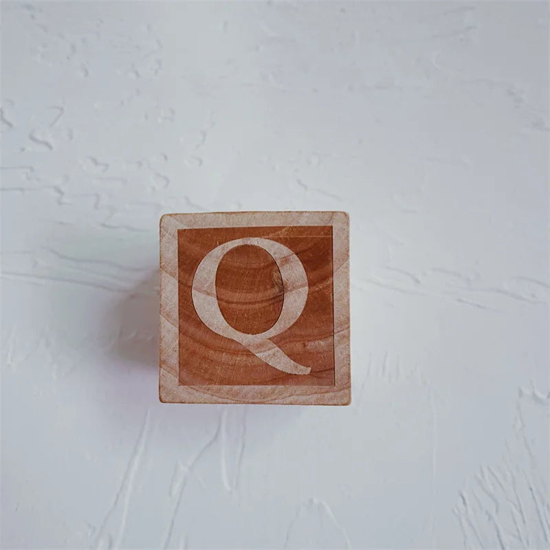Wooden Alphabet Ornaments AtoZ for Custom Names Nordic Style 26 Letter Set for Home Decor Crafts and Photography Props