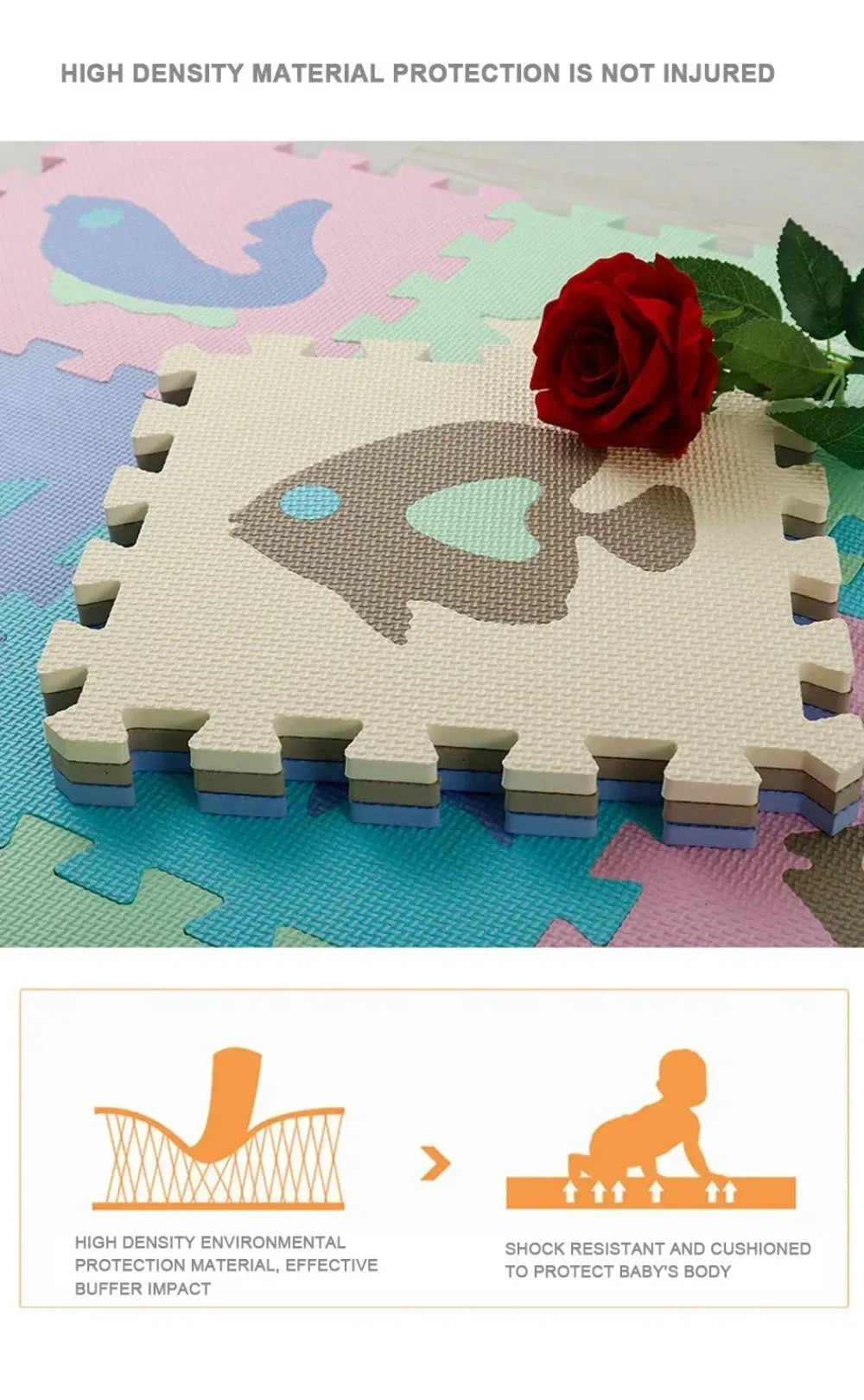 EVA Foam Baby Play Mat Soft Baby Playground Rugs Baby Toys Kids Puzzle Educational Toys Children's Room Floor Protector Carpets