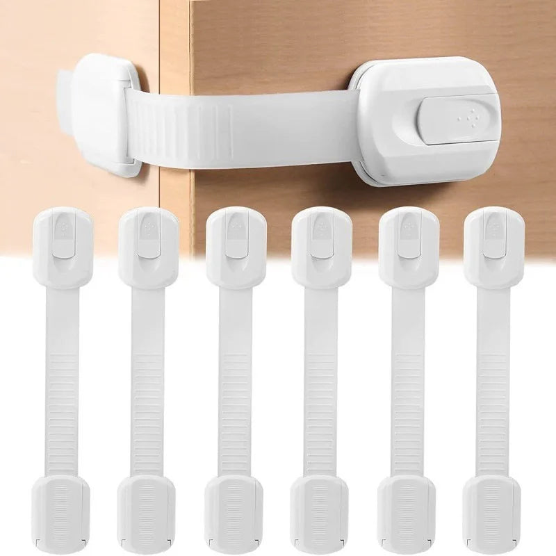 1/3/5Pcs Child Safety Cabinet Locks Premium Adjustable Baby Proof Drawer Latches Bathroom Kitchen Cabinet Drawer Lock