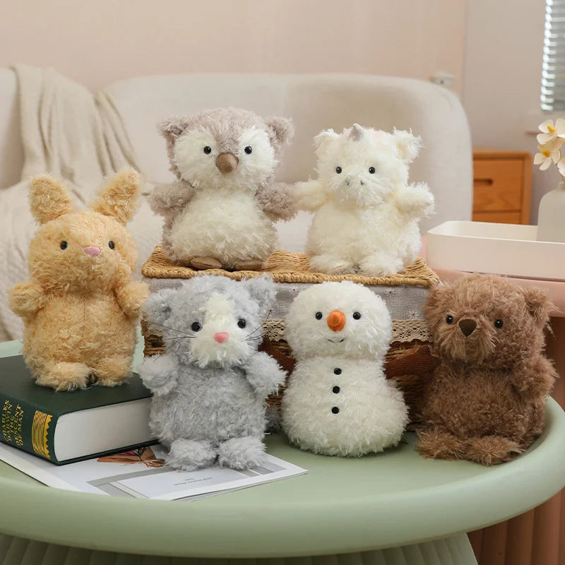 20cm Soft Furry Plush Toys Kawaii Cute Fox Owl Pig Lamb Chick Duck Stuffed Animals Toys Pp Cotton Plushies Dolls Gifts Children