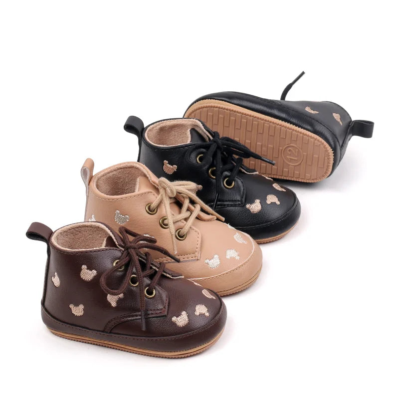 2025 Cartoon Embroidery Baby Girl Boy Fashion Non-slip Shoes Spring Autumn High Quality Newborn Infant Toddler Casual Shoes