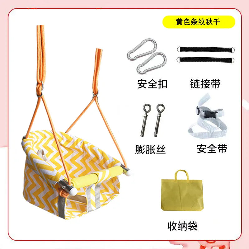 Infant and Toddler Cloth Swing Chair With Safety Harness For Indoor And Outdoor Use