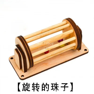 Busy Board Montessori Wooden Toy Educational Toy For Ages 3 And Up Accessories Carriage Castle Slide MB001