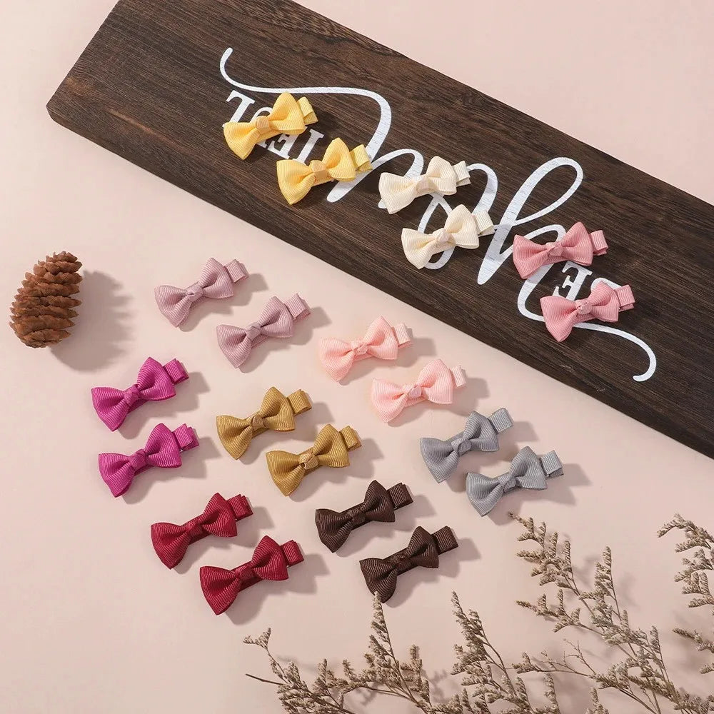 50Pcs 2inch Grosgrain Ribbon Hair Bows Clips for Girls Handmade Bowknot Hairpins Headwear Kids Baby Hair Accessories