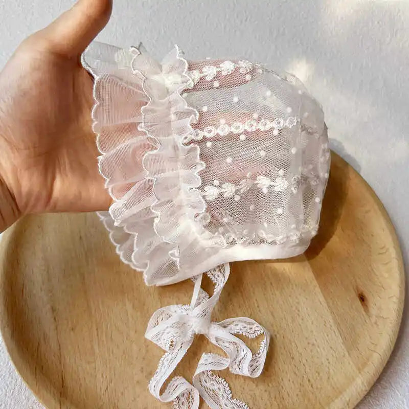 Lace Baby Hat For Newborn Photography Props Beanie Cap Princess Style For Baby Photography Studio