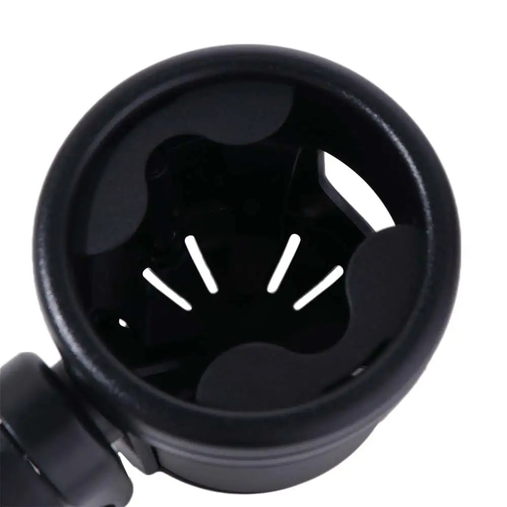 Portable Rotating 2 in 1 Stroller Cup Holder Non-slip Universal Mount Stroller Bottle Rack Black Trolley Drinks Holder Pushchair
