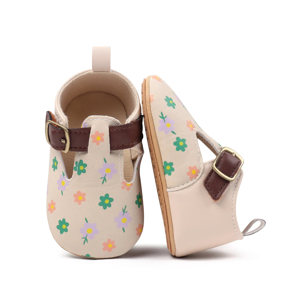 2025 Hot Selling Sping And Autumn Baby Girl's Pre-walking Casual Beautiful Toddler Shoes For 0-18M With Flower And TPR Sole