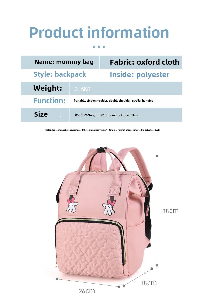 Custom Baby Name Mommy Bag Multi-functional Double Shoulder Storage Diaper Backpack for Outdoor Traveling Mom Gift